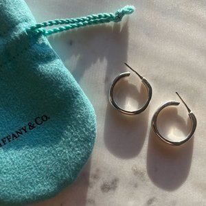 Tiffany & Co. Sterling Silver Square Cushion Hoop Earrings